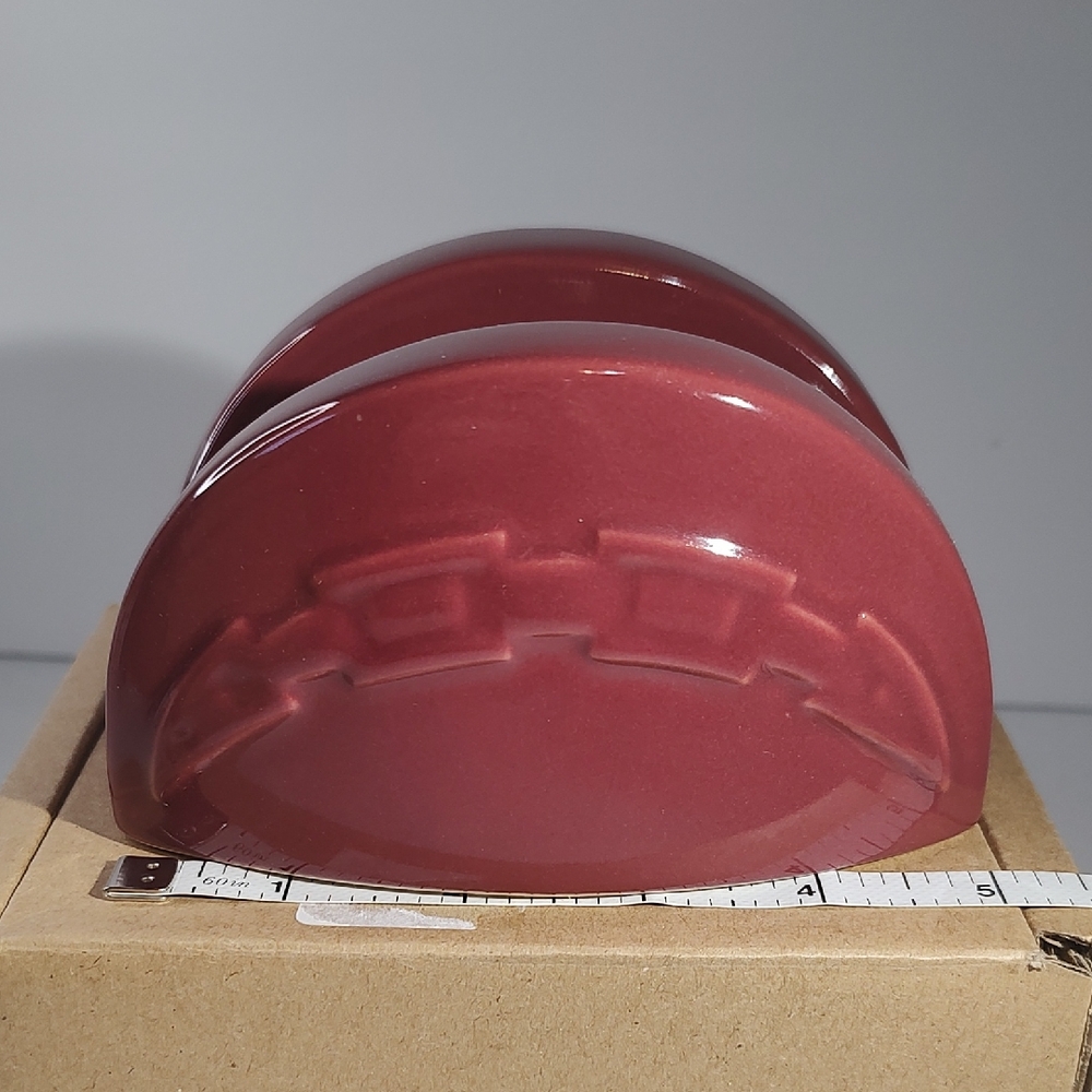 Longaberger Woven Traditions Vitrified Pottery Taco Holder In Paprika